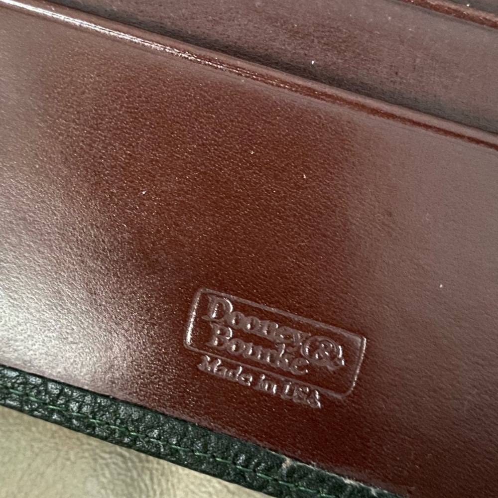 LKNW Vintage Dooney & Bourke Forest/Hunter Wallet & Oval Duck Key Fob Ring Set - Picture 11 of 13